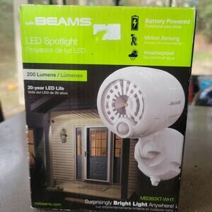 Mr. Beams Motion-Sensing Battery Powered LED White Security Light